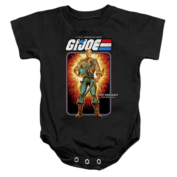 G.I. Joe Duke Card Unisex Infant Snap Suit for Baby, Black, 24 Months
