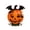 D, variant on Halloween Resin Pumpkin Figurine with Mini Skeletons & Black Bats, Spooky Pumpkin Decorations Indoor for Tabletop Shelf Fall Ornament,4.13inch