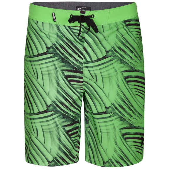 Hurley Mens Phantom Crest Striped 20 Boardshorts Green 34