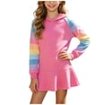 thumbnail image 3 of YOUYEDIAN Hoodie Dress for Girls Casual Fashion Long Sleeve Hooded Mini Dress, 3 of 5