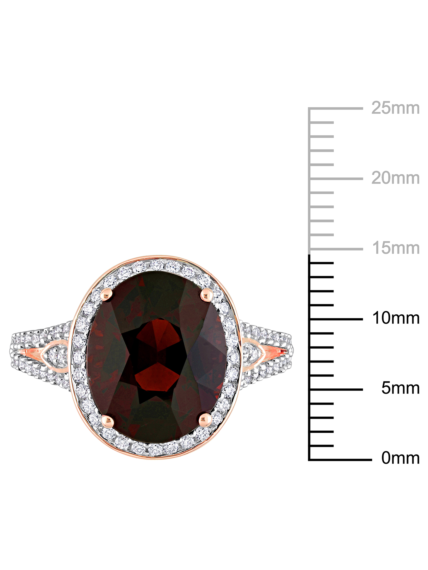 Everly Women's Garnet 14K Rose Gold Engagement Ring