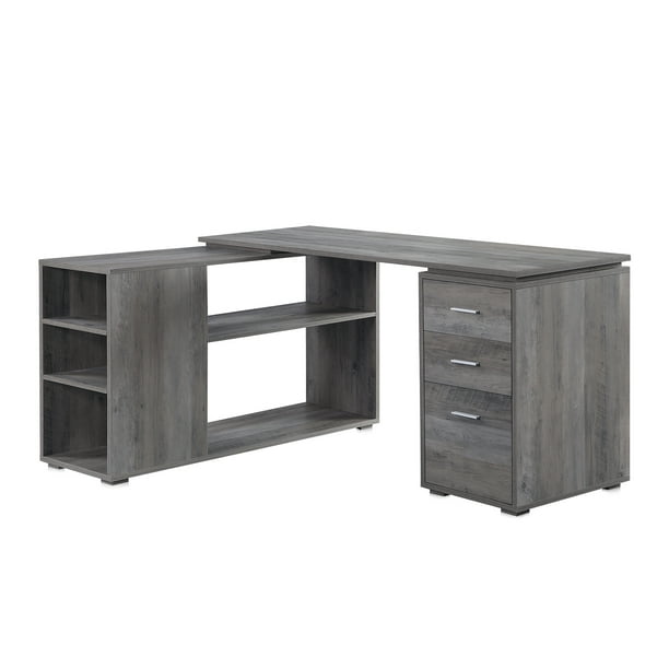 BELLEZE Trition L Shaped Computer Desk Home Office Corner Desk With