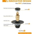 thumbnail image 5 of Bathroom Sink Drain Stopper, Pop-Up Bounce Core Filter with Insect and Odor Proof Design for Kitchen and Bathroom Sinks, 5 of 9