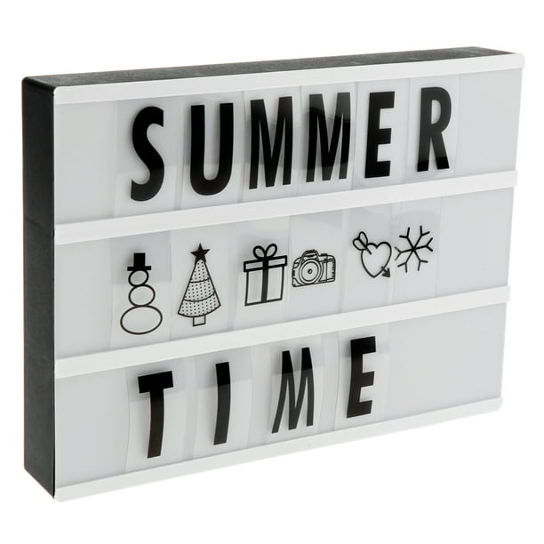 Cinematic Light Up Box A4 Tableros de letras intercambiables con letras LED Light Color_1 Sunnimix LightBox de visualización de mensajes