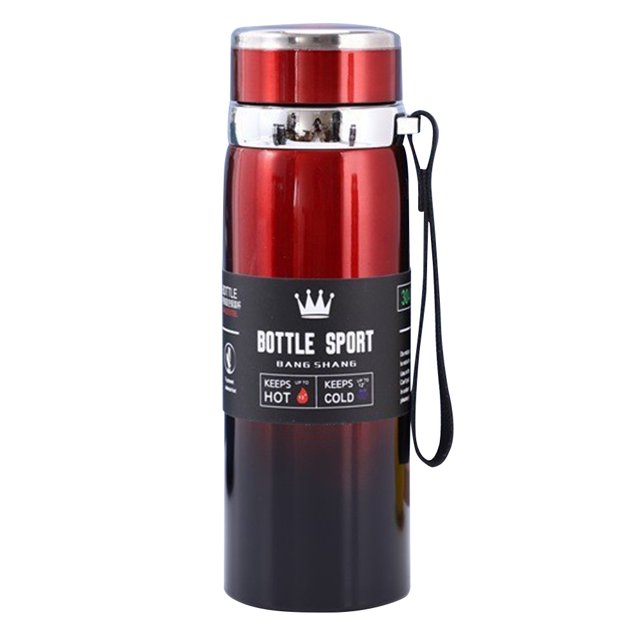 Botella Deportiva Portátil Doble Aislamiento Al Térmica Aislada 1000ml Con Asa Acero Inoxidable para Frías Y Calientes