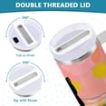 thumbnail image 5 of 30 oz Insulated Stainless Steel Tumbler Double Wall Stainless Steel Tumbler with 2-Way Drinking Black Cat and Goldfish Bowl, 5 of 9