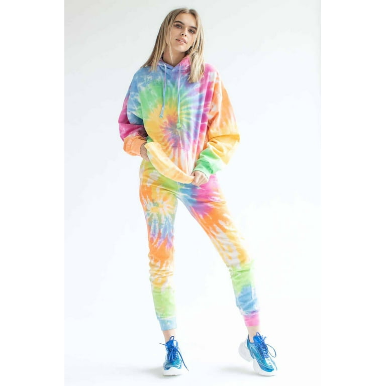 Tie dye joggers rainbow sale