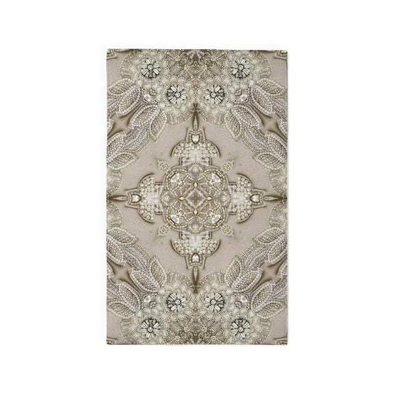 CafePress - Glamorous Girly Rhinestone Lace Pea 3'X5' Area Rug - 3'x5' Decorative Area Rug, Fabric Throw Rug