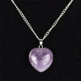 thumbnail image 3 of Sterling Silver Plated Stone Heart Pendant Necklace, 3 of 10