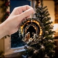 thumbnail image 5 of Lunxisen 2 Pcs Christmas Tree Nativity Scene with Figurines, Christmas Holy Family Nativity Scene for Xmas Decor Gift, Tabletop Decorative Christmas Ornaments, 5 of 5