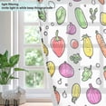 thumbnail image 4 of Yayeee Window Curtains Light Filtering 63"x52" Grommet Panel Pair Home Living Room Decor, Various Vegetables Pattern, 4 of 7