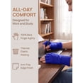thumbnail image 5 of Deago 1 Pairs Winter Half Finger Gloves Knitted Fingerless Mittens Warm Stretchy Gloves for Men and Women (Blue), 5 of 9