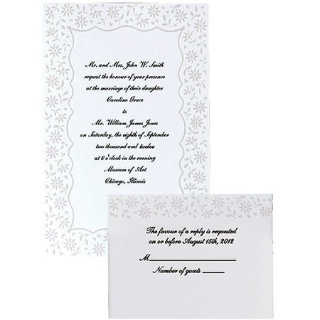 Wilton Wedding Invitation Kit Flirty Fleur 50 Ct 1008 525 Wilton Wedding Invitation Kit Flirty Fleur 50 Ct 1008 525