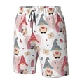 thumbnail image 4 of Zufioo Gnome With Love Letter for Men's Casual Beach Shorts, Sports Fitness Quick-drying Drawstring Shorts with Pockets for Home Wear-X-Large, 4 of 6