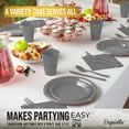 thumbnail image 7 of Exquisite 350-Piece Silver Plastic Disposable Party Tableware Set, 7 of 7