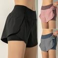 thumbnail image 5 of Shinysix Women Shorts,Sport Fitness Workout Layer Layer Liner Sport Liner Sport Fitness Women 2-in-1 Pocket Pocket Wide Waistband Wide Waistband Layer 2-in-1 Pocket Wide Waistband Layer Liner, 5 of 7