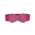 thumbnail image 1 of Cinturón elástico de cuero sintético con hebilla en forma de 8 INSPIRE CHIC para ajustar la cintura de dama, medida de cintura: 31"/78.5cm-43"/109cm Rosa, 1 of 7