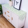 thumbnail image 5 of Spring Leaves Triangle Table Runners Long Dresser Scarves Table Decoration for Wedding Party/Graduation Ceremony/Banquet Modern Minimalist Green White Watercolor, 5 of 7