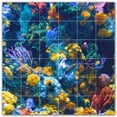 thumbnail image 1 of Picture-Tiles.com: Coral Ceramic Tile Wall Mural WAL500430-66M. 36"W x 36"H using (36) 6" x 6" Ceramic Tiles-Satin Finish, 1 of 3