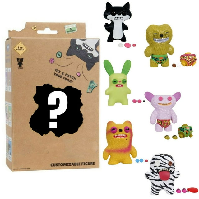 Fuggler Funny Ugly Monster, 10 Inch Fugg-ler Rabid Rabbit Fugg-ler - Baby Fugg Fugg-ler Fugg-ler Stuffed Animal Toys, Great Birthday Party Favors Choice for Fuggler's Fans (1 Box Fugglers)