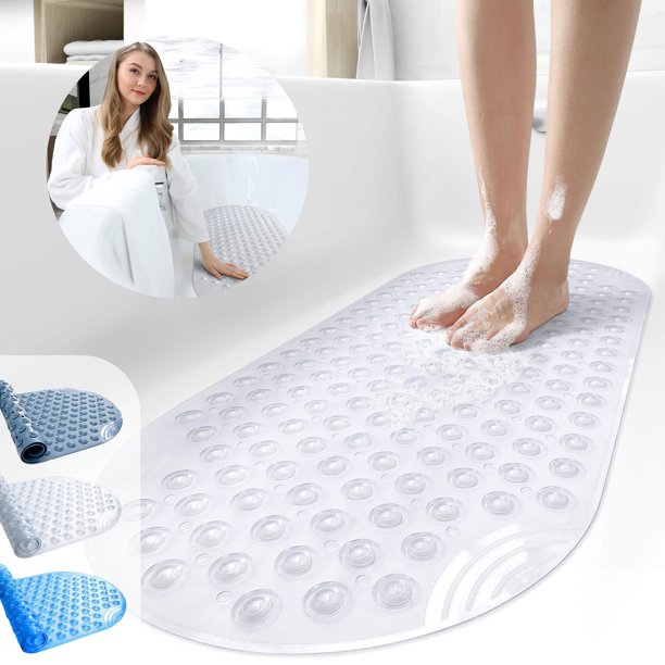 Semfri Bath Tub Shower Mat Non Slip Shower Floor Mats for Bathroom Bath
