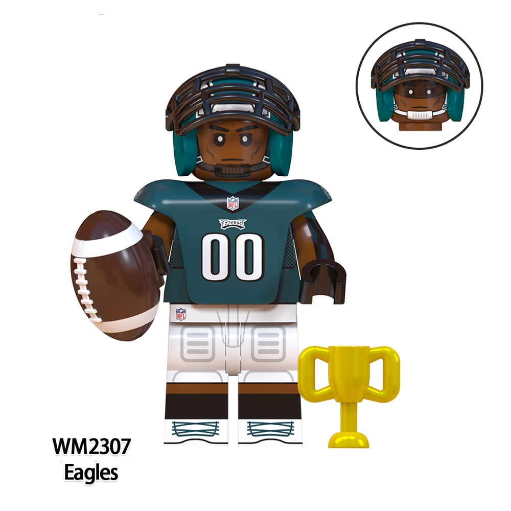 8 Pcs NFL Football Star Minifigures Building Blocks Toys, NFL Football Player Action Figures for Kids Boys Adult Collectible Christmas Birthday Gift
