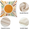 thumbnail image 6 of Summer Pillow Covers 20x20 Set of 2, Boho Sun Throw Pillows Stripes Yellow Green Orange Sunshine Decorations Watercolor Rainbow Pillow Cases Linen Outdoor Decor Cushion Case for Home Sofa, 6 of 6