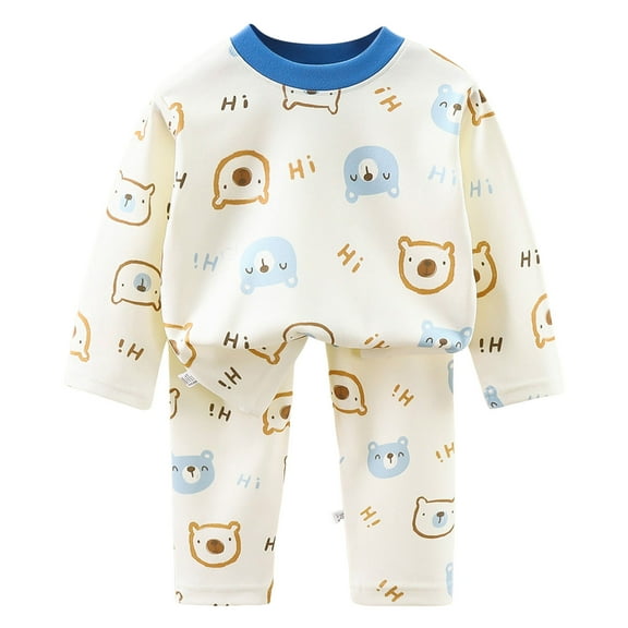 HCNTES Toddler Baby Boy Fall Winter Clothes Funny Letter Long Sleeve Sweatshirt and Pants Set 2 Piece Sweatsuit Outfit,Sizes 1-2 Years