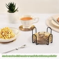 thumbnail image 6 of Haosy Set of 6 Drink Woven Coaster with Holder Heat Resistant Non-Slip Bar Coasters 4 Inches Squirrel and Alpaca, 6 of 7