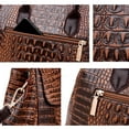 thumbnail image 5 of Women's Genuine Leather Handbag - Crocodile Pattern Crossbody Bag with Top Handle, Retro Designer Purse, 5 of 6