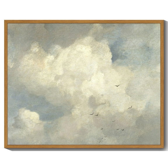 Drsoum vintage sky cloud Wall Art Prints Farmhouse Kitchen Bathroom Office Decor - 8x10in Nature Framed