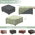 thumbnail image 5 of Xoenoiee Lemon Flower Leaves Print Ottoman Covers Square, Stretch Ottoman Slipcover Washable Footstool Slipcover Pouffe Cover, Furniture Protector for Sofa Storage, L, 5 of 7