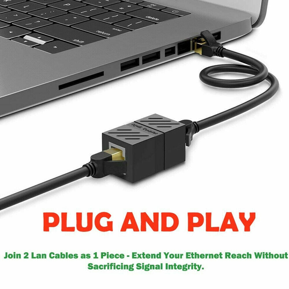 Lot De 2 Coupleurs En Ligne RJ45 Ethernet - Câble Répartiteur Réseau