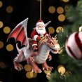 thumbnail image 4 of CoreLiving Christmas Dragon Ornament Santa on Flying Dragon for Tree, Unique Collectible Holiday Decor, Perfect Christmas Gift for Kids and Adults, 4 of 6