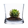 thumbnail image 5 of WGV Clear Round Slant Cut Glass Vase - 5.5" Wide x 5" Height, Good quality, Heavy Weighted Base - 1 Pc, 5 of 8
