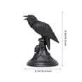 thumbnail image 3 of FeiBiQiuBi Gothic Black Crow Candle Holder Statue, Resin Crow Candlestick Holder, Halloween Gothic Tabletop Decor for Home Dining Table & Party, 3 of 8