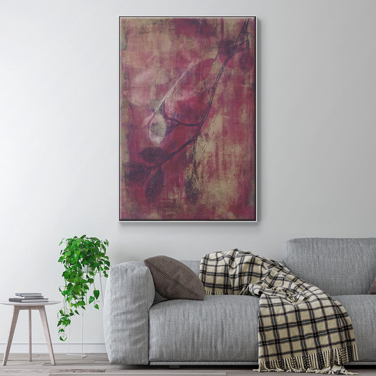Branching Out XVII Framed Premium Gallery Wrapped Canvas - Ready to Hang - 25 x 37 - White Floating Frame