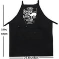 thumbnail image 4 of Waterproof Black Apron for Women and Men, Chef Cooking Kitchen Adjustable Funny Bib Aprons with 4 Pockets, 4 of 6