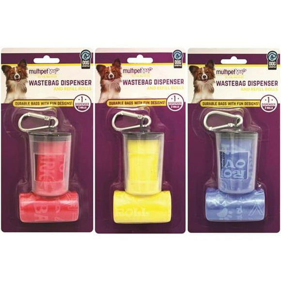 Multipet International 68595 Pet Waste Bag Holder with Word Print - Pack of 2
