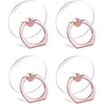 thumbnail image 1 of Cell Phone Ring Holder Stand, Transparent Phone Ring Holder 360° Rotation Phone Ring Grip Finger Ring Stand (4Rose Gold), 1 of 7