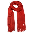 thumbnail image 2 of NYFASHION101 Fashionable Sparkly Glitter Thread Lightweight Tassel Scarf-Red, 2 of 4
