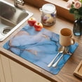 Blue Gold Marble Texture Leather Placemats Set of 2, 12x18 Inch ...