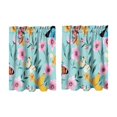 thumbnail image 2 of 2 Pack 2D Printed Kitchen Curtain 28x39 Inches, Washable Short Window Curtain Pair, Light Filtering Decorative Curtain for Kitchen Dining Room Home Decor, 2 of 7