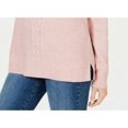 thumbnail image 3 of Karen Scott Women's Cable Knit Panel Sweater Pink Size X-Large, 3 of 3