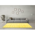 thumbnail image 3 of Ahgly Company Indoor Round Solid Yellow Modern Area Rugs, 6' Round, 3 of 4