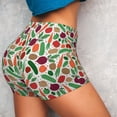 thumbnail image 4 of Kdxio Vegetables Print Workout Shorts for Women Seamless Soft Smooth Gym Yoga Scrunch Active Shorts, 4 of 9