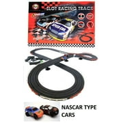 JJTOYS Nascar Style Stock Car Slot Car Track Ho Scale Race Set High Speed Racing