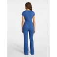 thumbnail image 2 of No Boundaries Rib Tee and Pants Sleep Set, 2-Piece, Women's XXS-3X, 2 of 4