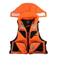 thumbnail image 2 of Life Vests For Adults Sea Fishing Detachable Jacket Pocket Function Surf Rock Buoyancy Vest Orange Safety Flotation Devices XXXL, 2 of 5