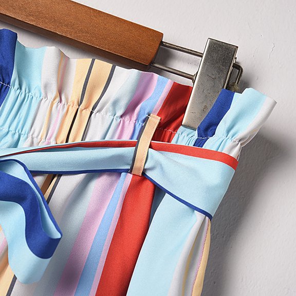 Vedolay Long Skirts For Women Women's Boho Satin Paisley Print Knot Tie Side High Waist Wrap Midi Skirt,Blue XL